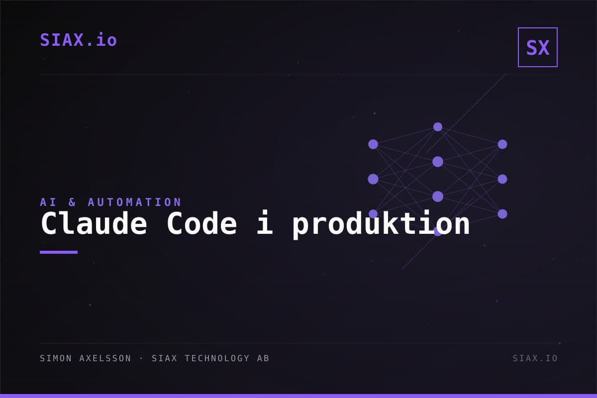 Claude Code i produktion: En praktisk genomgång