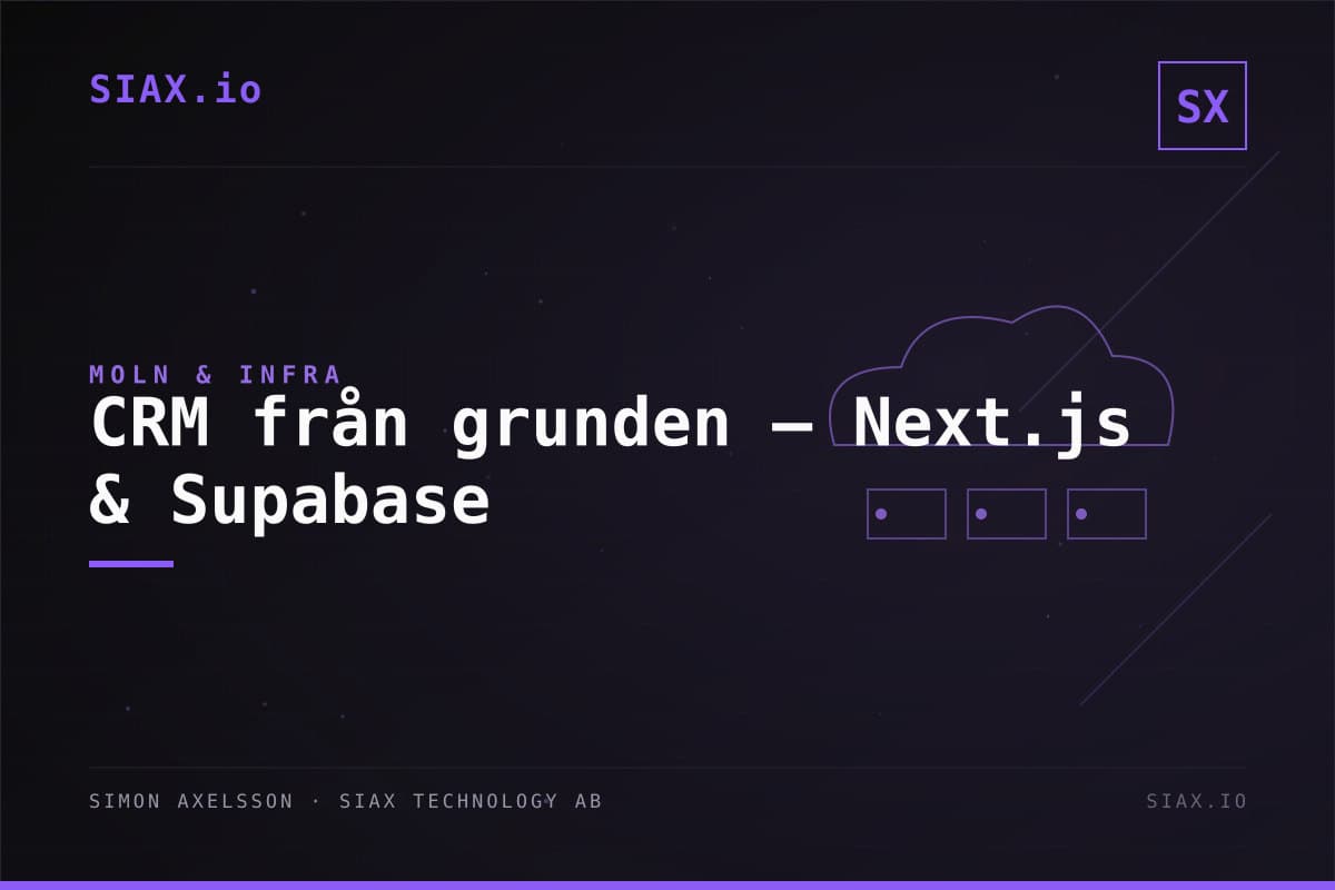 CRM från grunden: En guide med Next.js och Supabase