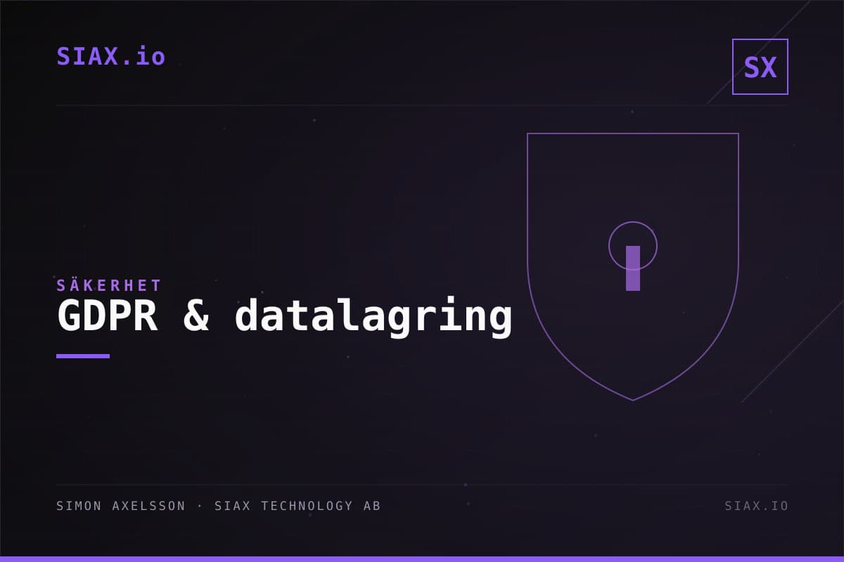 GDPR och datalagring – Det svenska företag måste koll